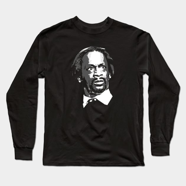 katt williams funny face illustration Long Sleeve T-Shirt by jerrysanji